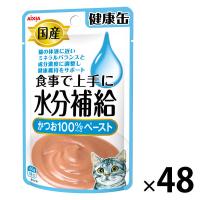 健康缶 水分補給 かつおペースト 40g 48袋 国産 キャットフード 猫用 ウェット パウチ