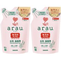 arau.（アラウ.） 台所・食器用せっけん 天然ハーブの香り 詰め替え 380mL 1セット（2個入） サラヤ