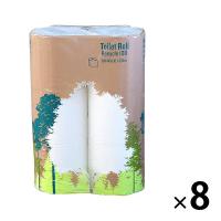 復活特別価格 2倍巻トイレットペーパー 再生紙 シングル120m ロハコオリジナルトイレットロール ロング 1箱（6ロール入×8） オリジナル