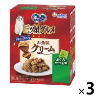 銀のスプーン 三ツ星グルメ お魚味クリーム まぐろ・かつお味 国産 180g 3個 キャットフード 猫 ドライ