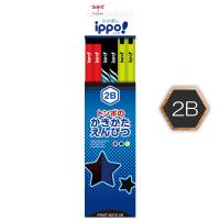 【アウトレット】かきかたえんぴつ　ippo（イッポ）　2B　六角軸　プリントM（スポーツ系）　KB-KRM04-2B　1ダース（12本入）　トンボ鉛筆