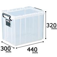 【フタ式収納】　天馬　 ロックス　440L　クリア　幅30.0×奥行44.0×高さ32cm　1箱（6個入）