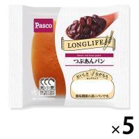 Pasco ロングライフパン つぶあんパン 1セット（5個入） パスコ