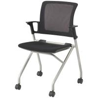 TOKIO コンパクトネスティングメッシュチェア ブラック 1箱（4脚入）