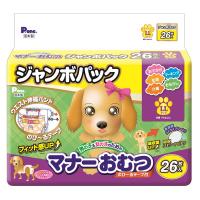 男の子＆女の子のためのマナーおむつ のび〜るテープ付き LL 26枚 1袋