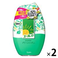 介護空間用消臭力 エールズ 置き型 400ml さわやかグリーンハーブの香り 2個 エステー におい対策