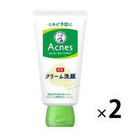 メンソレータム アクネス 薬用クリーム洗顔 130g 2個　ロート製薬