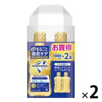 マウスウォッシュ 洗口液 口臭 モンダミン プレミアムケア ゴールドミント 1000mL×2本×2セット 低刺激タイプ 口臭対策 アース製薬