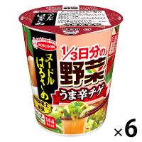 インスタントスープ　ヌードルはるさめ　1/3日分の野菜うま辛チゲ　44g　1セット(6食入)　エースコック