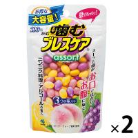 噛むブレスケア 息リフレッシュグミ 3つの味入り アソート パウチタイプ お得な大容量 100粒 1セット（2パック）小林製薬