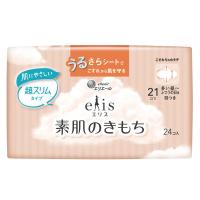 エリス 素肌のきもち 超スリム 羽つき 多い昼~ふつうの日用 21cm 1個（24枚）新・うるさらシート 大王製紙 生理用品