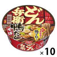 日清食品 日清のどん兵衛 鴨だしそば [炭火香る鶏つくね入り] カップ麺 カップそば 1セット（10個）