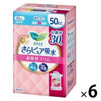 ロリエ さらピュア吸水 超吸収スリム 50cc 大容量サイズ 1セット（30枚入×6パック） 花王