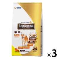 ベストバランス カリカリ仕立て 10歳以上 柴犬用 4kg（500g×8袋入）国産 3袋 ユニ・チャーム ドッグフード 犬 ドライ