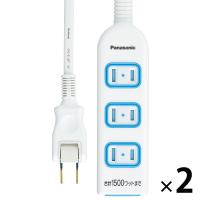 パナソニック 電源タップ ザ・タップX 2P式/4個口/2m/トラッキング防止プラグ/ほこり防止シャッター付/ホワイト WHA2524WKP 2個
