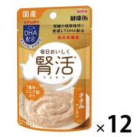 健康缶 腎活ささみペースト 国産 40g 12袋 アイシア キャットフード 猫用 ウェット パウチ