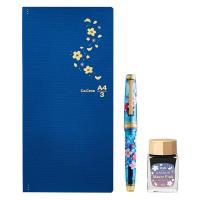 【アウトレット】PLUS×セーラー 万年筆 カ.クリエ プレミアムクロス×プロフェッショナルGスリム夜桜限定 F細字 1セット　【終売品】