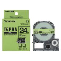 テプラ TEPRA PRO【純正】テープ マットタイプ 幅24mm マット緑（黒文字） SB24G 1個 キングジム