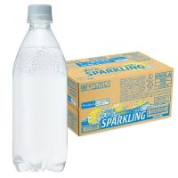 【セール】サントリー天然水スパークリングレモン 500ml ラベルレスボトル 1セット（48本）