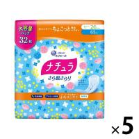 ナチュラさら肌さらりあんしん吸水ナプキン26cm65cc大容量 1セット（32枚×5個）エリエール 大王製紙