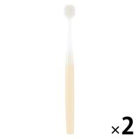 SALE  無印良品 ヘッドが交換できる歯ブラシ ワイドヘッド イエロー ふつう 全長184mm 1セット（1本×2） 良品計画