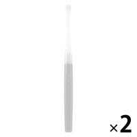 無印良品 ヘッドが交換できる歯ブラシ 部分みがき用ヘッド グレー やわらかめ 全長184mm 1セット（1本×2） 良品計画