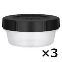 THERMOS（サーモス）Myフードコンテナー 丸型 300ml KC-RA300 BK 1セット(1個×3)