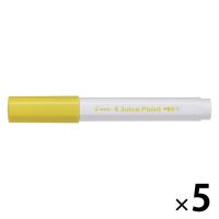パイロット 水性マーカー ジュースペイント 細字丸芯 イエロー SJP-20F-Y 1セット(1本×5)