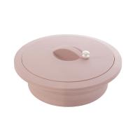 イシガキ シリコンスチーマー 電子レンジ調理器具 折りたたみ ラウンド ピンク 4550 1個