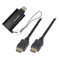 【アウトレット】Vodaview 付USB-C to HDMI変換アダプター HDMI 2.0mケーブルセット VV-UCHD020-STR 1本