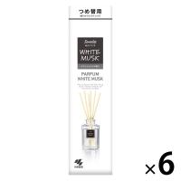 サワデー香るスティック パルファム ホワイトムスク 玄関 部屋用 芳香剤 詰め替え用 70ml 1セット（1個×6） 小林製薬
