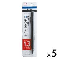 トンボ鉛筆 シャープペン モノワーク1.3mm芯 スモーク DPB-151B 1セット(1本×5)