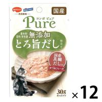 コンボ ピュア キャット パウチ かつお・国産真鯛だし入り 無添加 国産 30g 1セット（1個×12）キャットフード