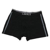 メンズ コットン縦ラインボクサー ブラック M LAKOLE/ラコレ