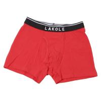 メンズ プレーンロゴボクサーパンツ2 レッド S LAKOLE/ラコレ