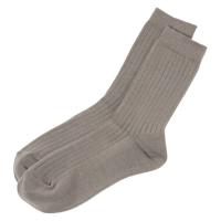 レディース TCリブクルーソックス グレージュ 23〜25cm LAKOLE/ラコレ