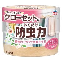 防虫剤 衣類 クローゼットにおくだけ防虫力 フローラルソープの香り 1個 アース製薬