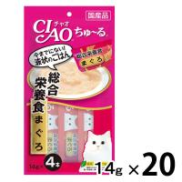 いなば CIAO チャオ ちゅーる キャットフード 猫 総合栄養食 まぐろ 国産（14g×4本）20袋 ちゅ〜る おやつ