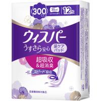 【アウトレット】ウィスパー うすさら安心 吸水ナプキン ナプキン型尿ケアパッド一気にくるモレが心配な方に 300cc 35cm 1個（12枚入）P＆G 尿漏れ