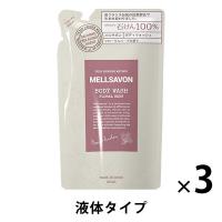 メルサボン ボディウォッシュ フローラルハーブ 詰め替え 380ml 3個 ジャパンゲートウェイ【液体タイプ】