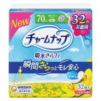大容量 吸水ナプキン チャームナップ 吸水さらフィ 長時間快適用 70cc 羽なし 23cm 1個（32枚） ユニ・チャーム