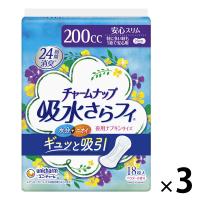 チャームナップ 吸水さらフィ  安心スリム 特に多い時も1枚で安心用 200cc 羽なし 29cm 1セット（18枚×3個）