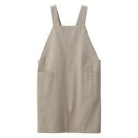 無印良品 綿平織 ワークエプロン 男女兼用S-M ダークベージュ 良品計画