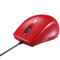 バッファロー 有線 3ボタン IR LED光学式マウス レッド BSMRU050RD 1台
