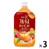 【ワゴンセール】フルーティス RICH マンゴーピーチ ストレート 1000ml1セット（3本）（わけあり品）