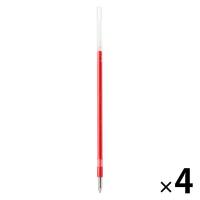 無印良品 替芯 書き味なめらかな油性ボールペン ０．７ｍｍ 赤 1セット（1本×4） 良品計画