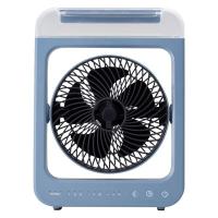 トップランド コードレスミストファン 羽根径14cm 風量4段階 3Way電源 ブルーグレー SF-DFM10BG 1台