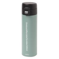 ワンタッチポータブルタンブラー(500ml) グリーン LAKOLE/ラコレ