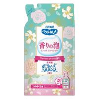 ペットキレイ 香りの泡 リンスインシャンプー 犬猫用 フローラルブーケの香り 詰め替え 国産 400ml 1個 ライオンペット