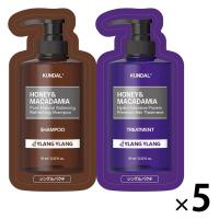 ロハコサンプル　クンダル　Ｈ＆Ｍシャンプー＋トリートメント　イランイラン　パウチ 10ml+10ml 5個 韓国高麗人参社